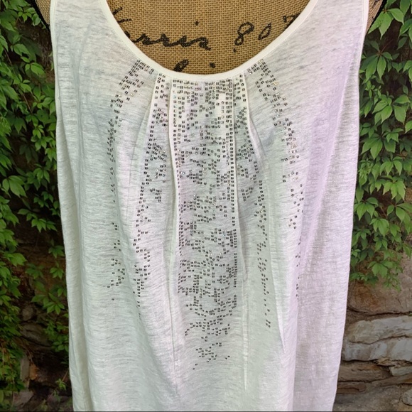 EILEEN FISHER Linen Sparkle Tank Top, XL - Picture 2 of 11